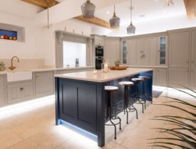 This Barn Conversion Sophisticated Shaker Kitchen is a stunning space for families and entertaining. Bespoke Kitchens Suffolk