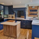 Take a look at this Bold Blue & Oak Kitchen bespoke built Kitchen. Call us to discuss your ideas. Suffolk, Essex. Hertfordshire