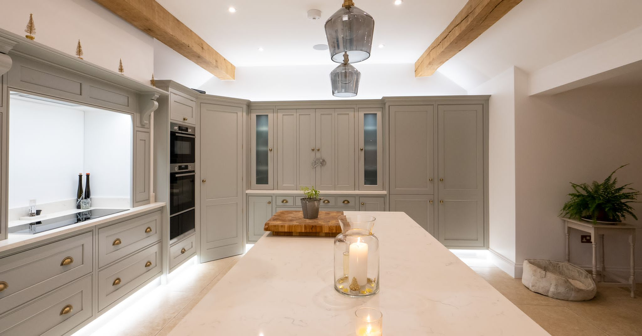 Lighting can truly transform your bespoke kitchen into a warm and inviting space for the Christmas season. Handmade Kitchens. Suffolk